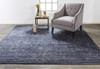 10' X 13' Blue And Ivory Abstract Hand Woven Area Rug