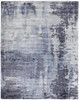 8' X 10' Blue Gray And Ivory Abstract Hand Woven Area Rug