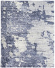 8' X 10' Blue Gray And Ivory Abstract Hand Woven Area Rug