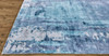 10' X 14' Blue And Ivory Abstract Hand Woven Area Rug