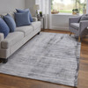 9' X 12' Gray Taupe And Ivory Abstract Hand Woven Area Rug