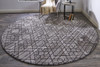 10' Taupe Black And Gray Round Wool Paisley Tufted Handmade Area Rug