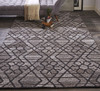 2' X 3' Taupe Black And Gray Wool Paisley Tufted Handmade Area Rug