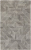 10' X 14' Taupe Gray And Tan Wool Geometric Tufted Handmade Area Rug