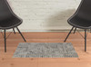 2' X 3' Taupe Gray And Tan Wool Geometric Tufted Handmade Area Rug