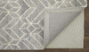 9' X 12' Taupe Gray And Ivory Wool Geometric Tufted Handmade Area Rug
