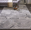 9' X 12' Gray Ivory And Taupe Wool Abstract Tufted Handmade Area Rug