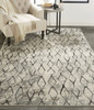 10' X 14' Ivory Gray And Taupe Abstract Stain Resistant Area Rug