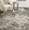 10' X 14' Ivory Gray And Taupe Abstract Stain Resistant Area Rug