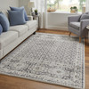 10' X 14' Ivory Taupe And Gray Abstract Stain Resistant Area Rug