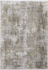 10' X 13' Green Gray And Ivory Abstract Area Rug With Fringe