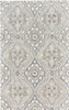 8' X 10' Taupe Blue And Gray Wool Floral Tufted Handmade Stain Resistant Area Rug