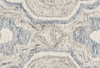 9' X 12' Taupe Blue And Gray Wool Floral Tufted Handmade Stain Resistant Area Rug