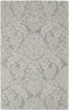 8' X 10' Blue And Ivory Wool Paisley Tufted Handmade Stain Resistant Area Rug