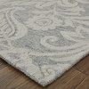 9' X 12' Blue And Ivory Wool Paisley Tufted Handmade Stain Resistant Area Rug