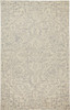 8' X 10' Ivory And Gray Wool Floral Tufted Handmade Stain Resistant Area Rug