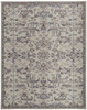 8' X 10' Ivory And Gray Wool Floral Tufted Handmade Stain Resistant Area Rug