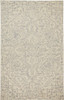 10' X 14' Ivory And Gray Wool Floral Tufted Handmade Area Rug