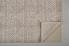 10' X 13' Tan Ivory And Brown Geometric Stain Resistant Area Rug