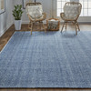 8' X 10' Blue Hand Woven Area Rug