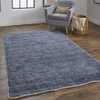 9' X 12' Blue Hand Woven Area Rug