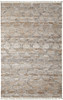 10' X 13' Tan Gray And Ivory Geometric Hand Woven Stain Resistant Area Rug With Fringe