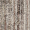 12' Ivory Gray And Black Abstract Distressed Runner Rug With Fringe