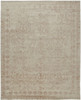 5' X 8' Ivory Tan And Pink Wool Floral Tufted Handmade Distressed Area Rug