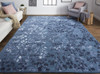 5' X 8' Blue Wool Floral Tufted Handmade Area Rug