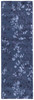 8' Blue Wool Floral Tufted Handmade Runner Rug