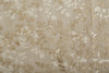8' Ivory Tan And Gold Wool Floral Tufted Handmade Runner Rug