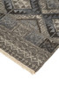 10' X 13' Gray Ivory And Blue Geometric Hand Knotted Area Rug