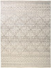 12' X 15' Ivory Tan And Gray Geometric Hand Knotted Area Rug