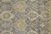 12' X 15' Blue Gold And Tan Wool Floral Hand Knotted Stain Resistant Area Rug With Fringe