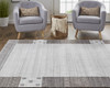 5' X 8' Gray Silver And Black Wool Hand Knotted Stain Resistant Area Rug