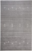 5' X 8' Gray And Ivory Wool Hand Knotted Stain Resistant Area Rug