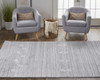 10' X 13' Gray And Ivory Wool Hand Knotted Stain Resistant Area Rug
