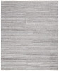 5' X 8' Ivory And Taupe Striped Hand Woven Stain Resistant Area Rug