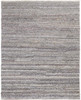 5' X 8' Taupe Ivory And Red Striped Hand Woven Stain Resistant Area Rug