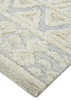 12' X 15' Ivory Blue And Tan Wool Geometric Tufted Handmade Area Rug
