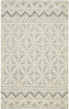 8' X 10' Ivory And Black Wool Geometric Tufted Handmade Stain Resistant Area Rug