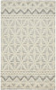 10' X 14' Ivory And Black Wool Geometric Tufted Handmade Stain Resistant Area Rug