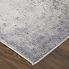 4' X 6' Ivory And Blue Abstract Power Loom Area Rug