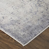 8' X 10' Ivory And Blue Abstract Power Loom Area Rug