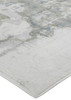 2' X 3' Green Gray And Ivory Abstract Distressed Stain Resistant Area Rug