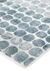 5' X 8' Blue And Gray Polka Dots Distressed Stain Resistant Area Rug