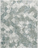 8' X 10' Green And Ivory Patchwork Distressed Stain Resistant Area Rug