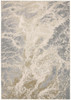 4' X 6' Ivory Silver And Gold Abstract Area Rug