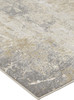 9' X 12' Ivory Gold And Gray Abstract Area Rug