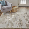 Ivory Tan And Gray Abstract Area Rug